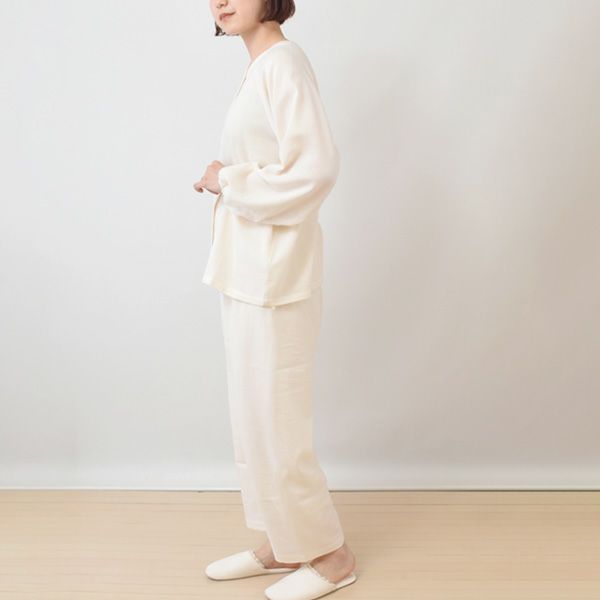 オーガニックコットン 変わりガーゼパフスリーブパジャマ