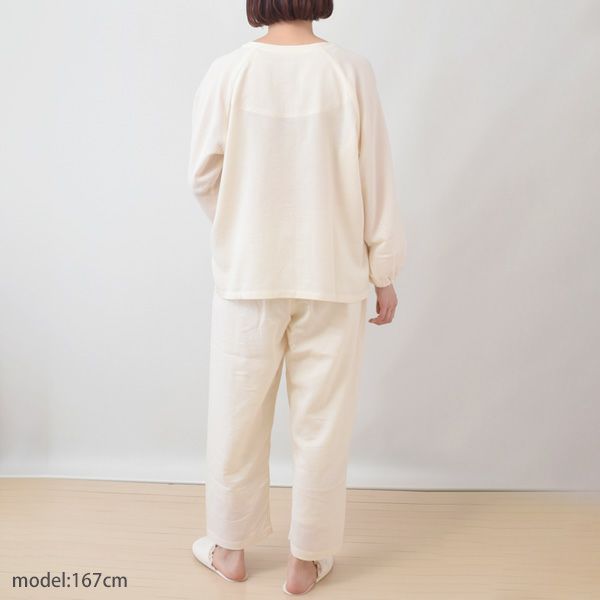 オーガニックコットン 変わりガーゼパフスリーブパジャマ