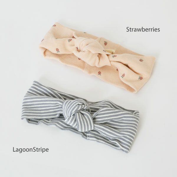 オーガニックコットン ベビーリブターバン