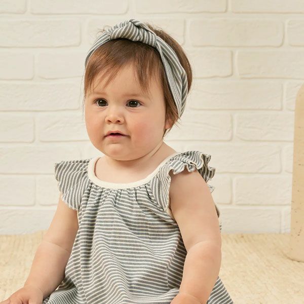 オーガニックコットン ベビーリブターバン