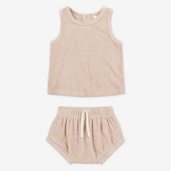 オーガニックコットン ベビーテリータンクトップ＆ショーツ