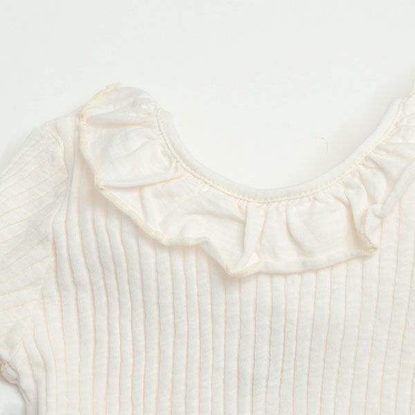 オーガニックコットン キッズリブラッフルカラーシャツ