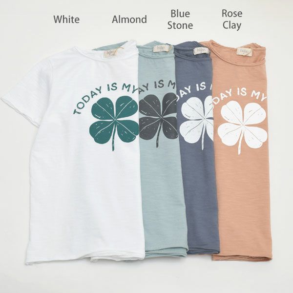 オーガニックコットン キッズスラブ半袖TシャツTODAY