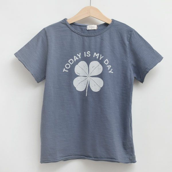 オーガニックコットン キッズスラブ半袖TシャツTODAY