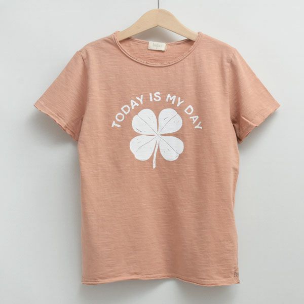 オーガニックコットン キッズスラブ半袖TシャツTODAY