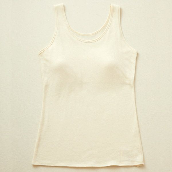 オーガニックコットン ファインニットカップ付タンクトップ