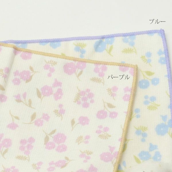 オーガニックコットン プリントミニタオル（ケース入り）ミモザと小花