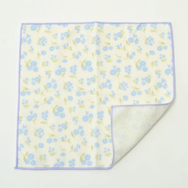 オーガニックコットン プリントミニタオル（ケース入り）ミモザと小花