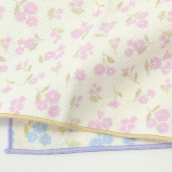 オーガニックコットン プリントミニタオル（ケース入り）ミモザと小花