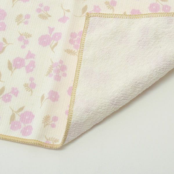 オーガニックコットン プリントミニタオル（ケース入り）ミモザと小花