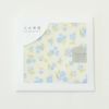 オーガニックコットン プリントミニタオル（ケース入り）ミモザと小花