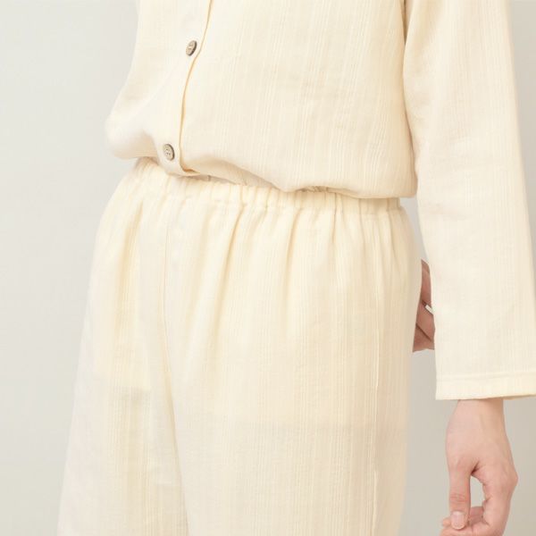 オーガニックコットン ダブルガーゼ前あきパジャマ