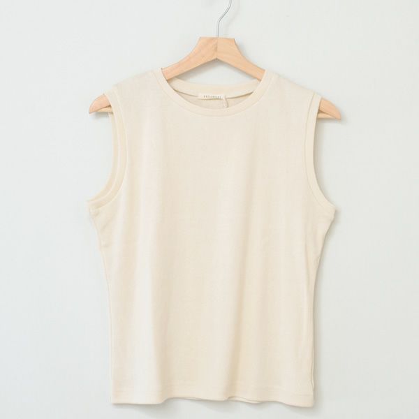 オーガニックコットン 葛和紙フライスノースリーブシャツ