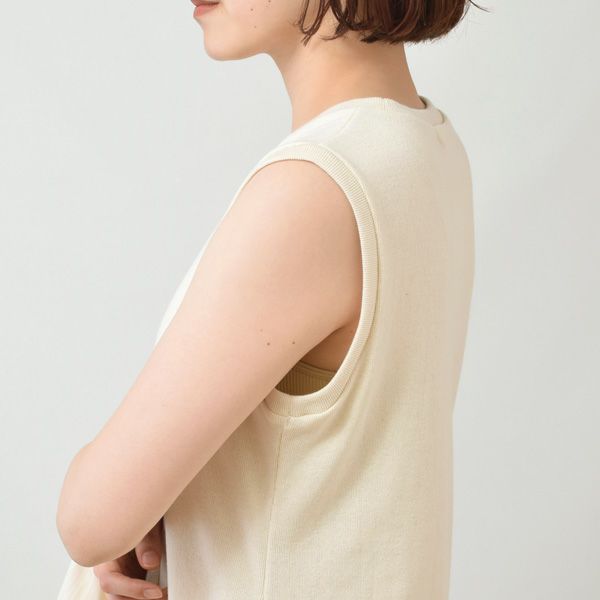 オーガニックコットン 葛和紙フライスノースリーブワンピース