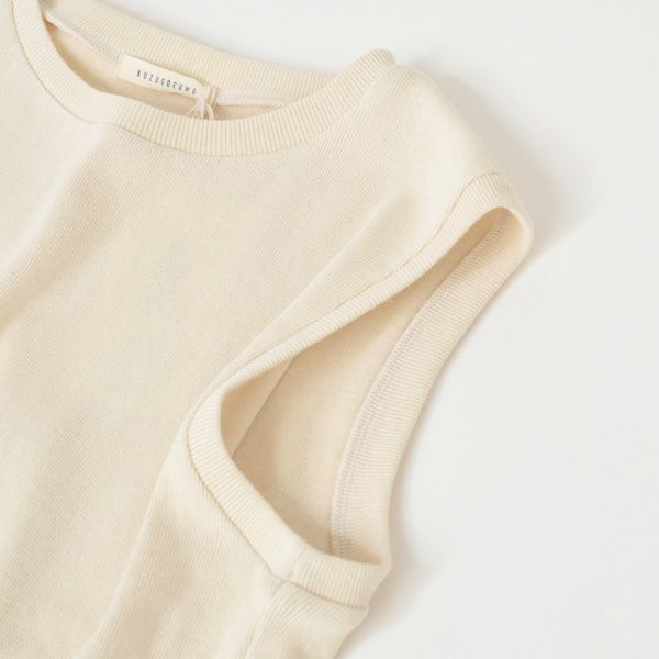 オーガニックコットン 葛和紙フライスノースリーブワンピース