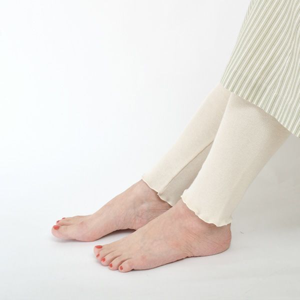 オーガニックコットン 葛和紙フライスロングレギンス