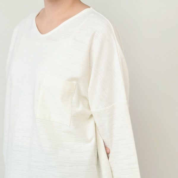 オーガニックコットン 葛和紙スラブ天竺ワイドTシャツ