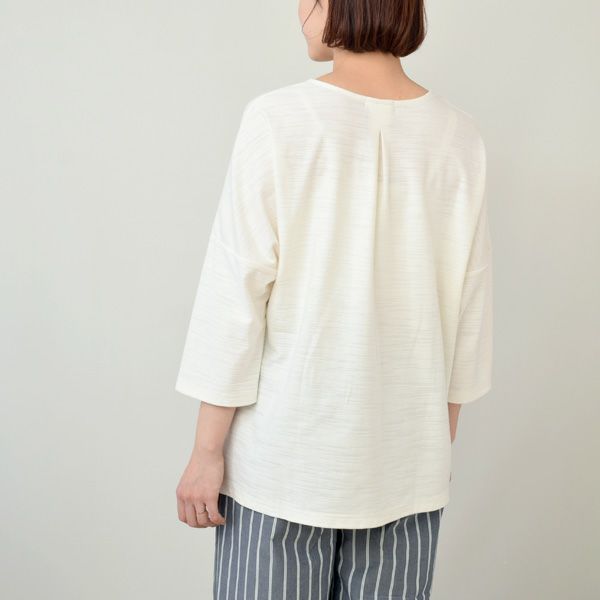 オーガニックコットン 葛和紙スラブ天竺ワイドTシャツ