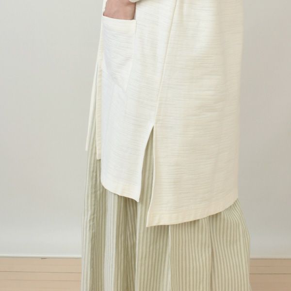 オーガニックコットン 葛和紙スラブ天竺カーディガン