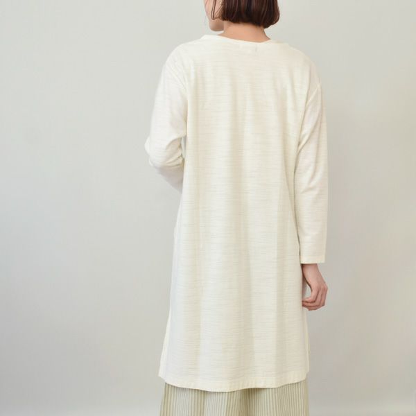 オーガニックコットン 葛和紙スラブ天竺カーディガン