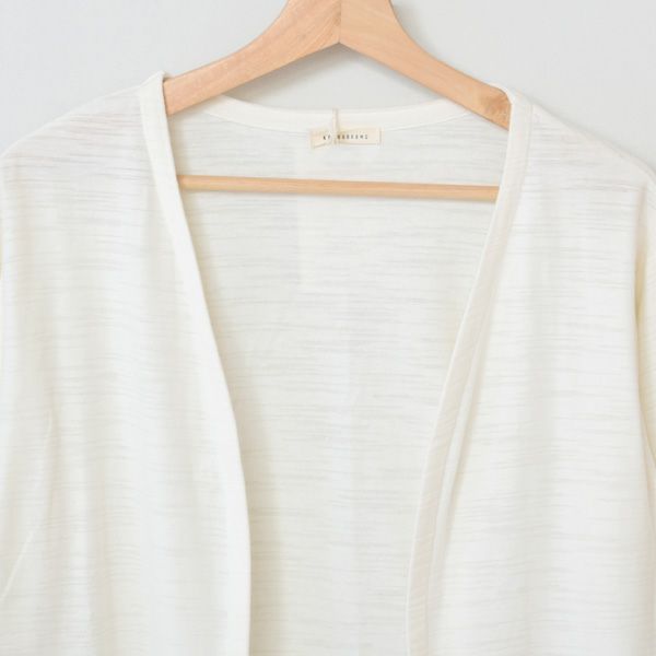 オーガニックコットン 葛和紙スラブ天竺カーディガン