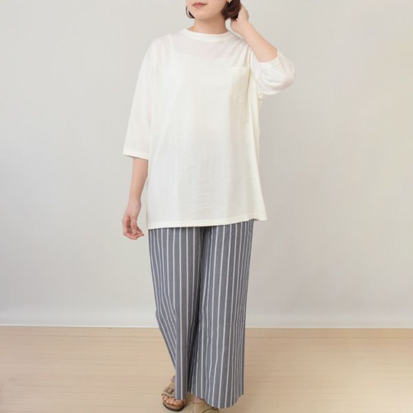 オーガニックコットン 葛和紙天竺ワイドTシャツ