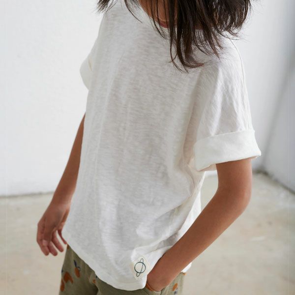 オーガニックコットン キッズスラブベーシックTシャツ