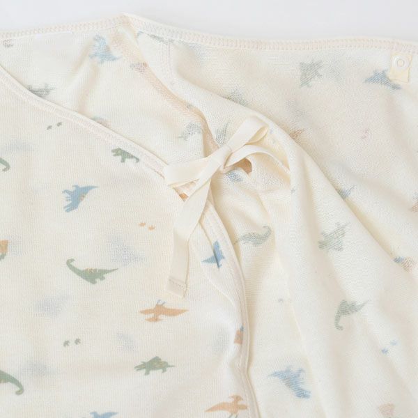 オーガニックコットン 吊天竺中肌着恐竜柄