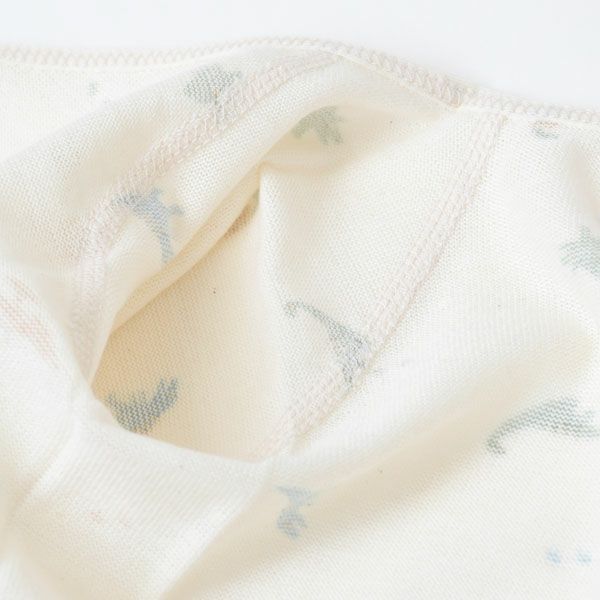 オーガニックコットン 吊天竺中肌着恐竜柄