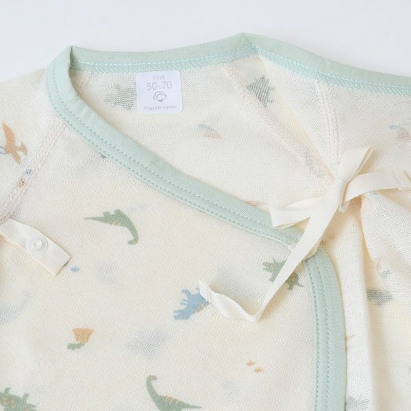 オーガニックコットン 吊天竺コンビオール 恐竜柄