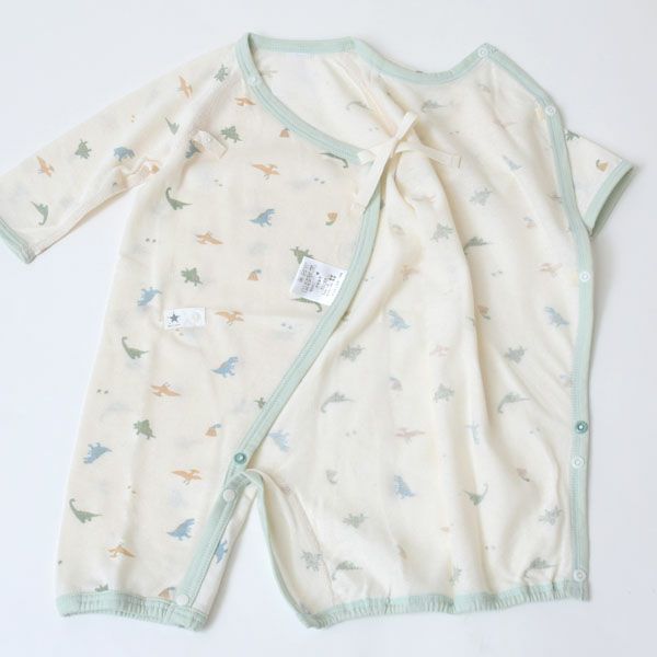 オーガニックコットン 吊天竺ツーウェイドレス 恐竜柄