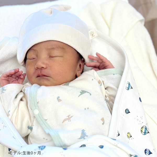 オーガニックコットン 吊天竺ツーウェイドレス 恐竜柄