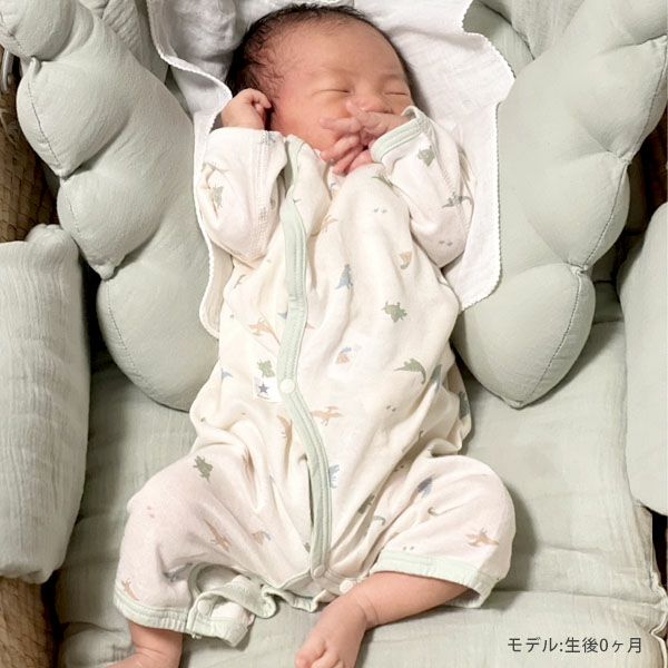 オーガニックコットン 吊天竺ツーウェイドレス 恐竜柄