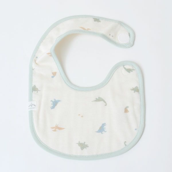 オーガニックコットン 吊天竺スタイ 恐竜柄