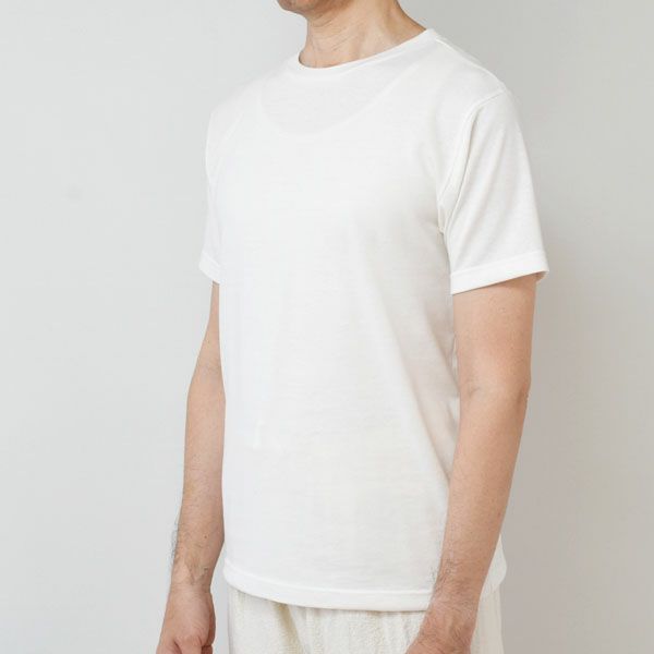 オーガニックコットン 葛和紙天竺メンズ半袖Tシャツ