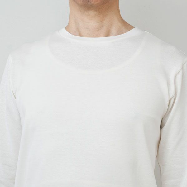 オーガニックコットン 葛和紙天竺メンズ長袖Tシャツ