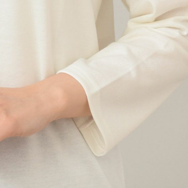 オーガニックコットン 葛和紙天竺メンズ長袖Tシャツ