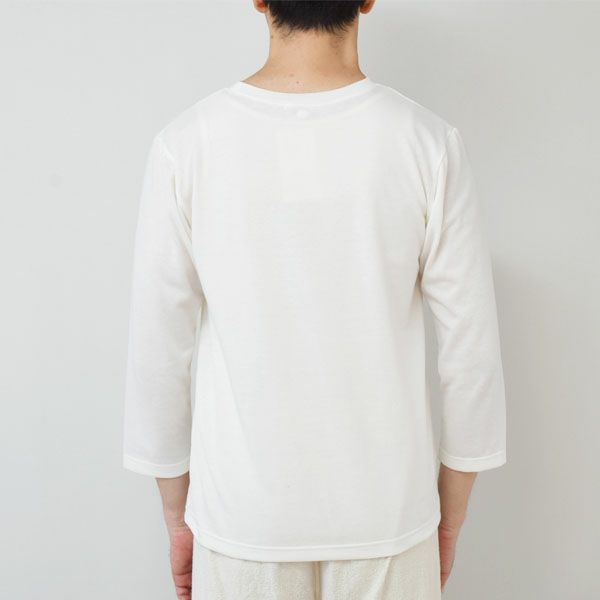 オーガニックコットン 葛和紙天竺メンズ長袖Tシャツ