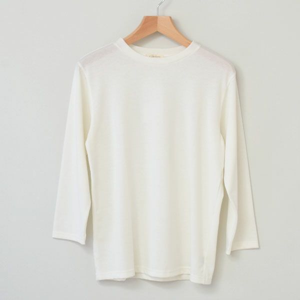 オーガニックコットン 葛和紙天竺メンズ長袖Tシャツ