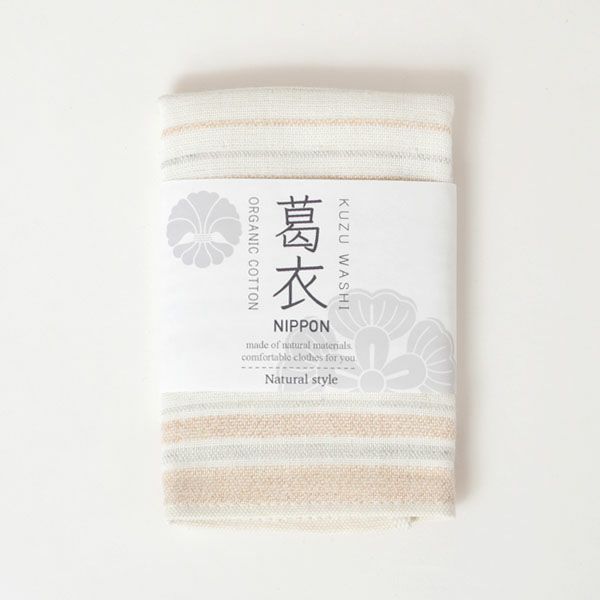 オーガニックコットン 葛和紙ガーゼタオルハンカチ