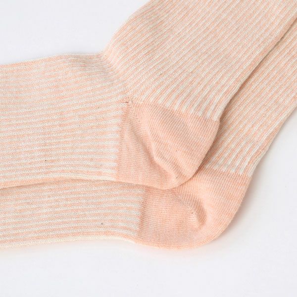 オーガニックコットン ジャガードストライプソックス