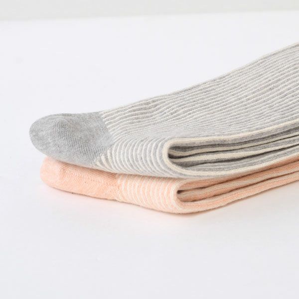 オーガニックコットン ジャガードストライプソックス