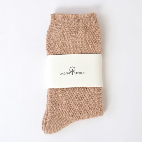 オーガニックコットン 鹿の子編みソックス