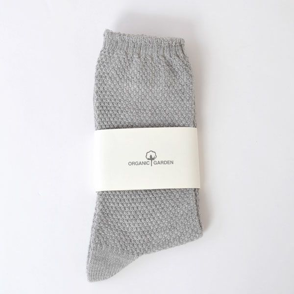 オーガニックコットン 鹿の子編みソックス