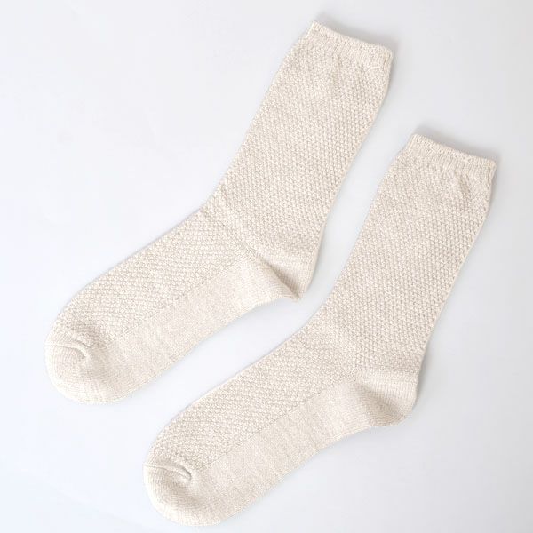 オーガニックコットン 鹿の子編みソックス
