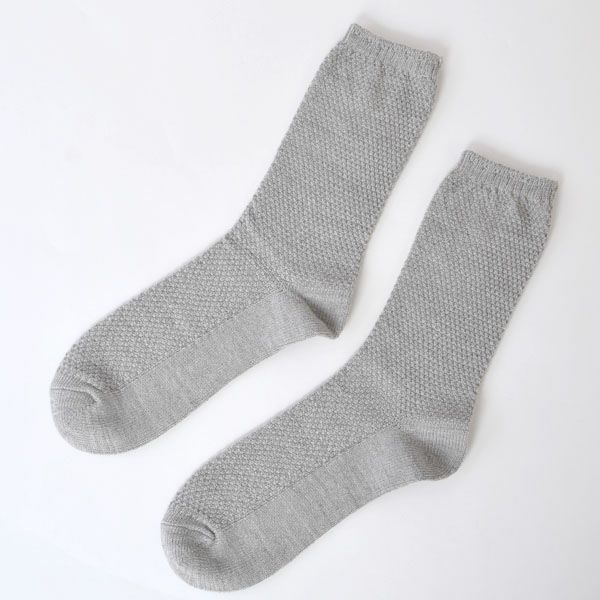オーガニックコットン 鹿の子編みソックス