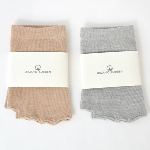 オーガニックコットン 五本指フィンガーレスソックス