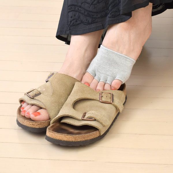 オーガニックコットン 五本指フィンガーレスパーツソックス