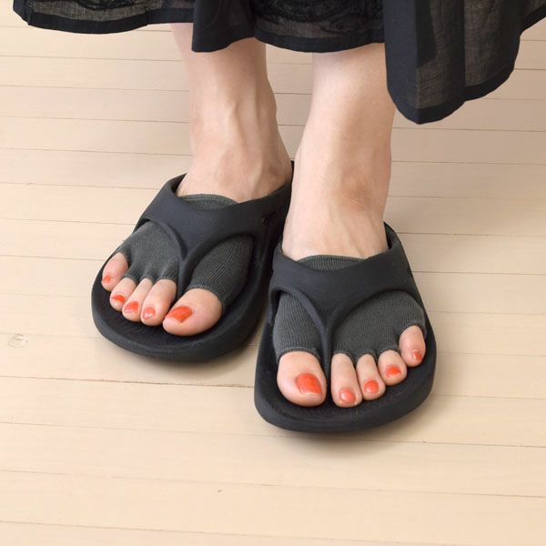 オーガニックコットン 五倍子五本指フィンガーレスパーツソックス