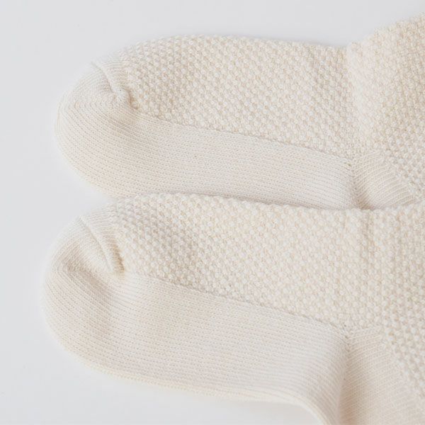 オーガニックコットン キッズ鹿の子編みソックス